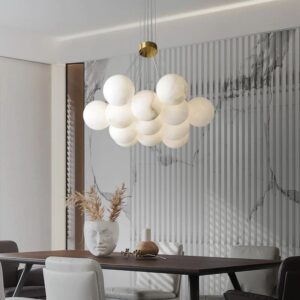 Alternative view of Alabaster Contemporary Ceiling Chandelier