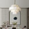 Alabaster Multi-Tiered Round Chandelier